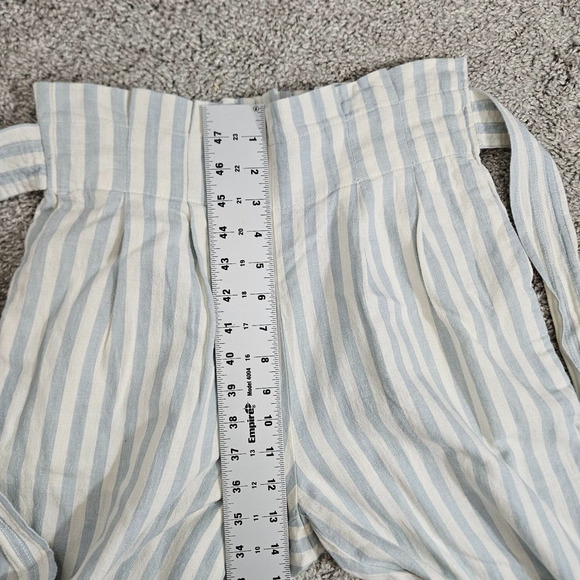 Madewell Tie-Waist Huston Pull-On Crop Pants Wide Leg Linen Blend Size S - Picture 8 of 13